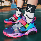Basketball Shoes Men's Spring Outdoor High-top Sports Women Flame Design Walking Kids Casual Sneakers Mart Lion   