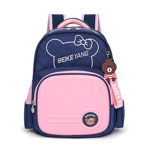 Korean Style Children's School Bags For Girls Boy Lightweight Cute Kids Students Backpack 1-3 Grades MartLion blue pink CHINA 