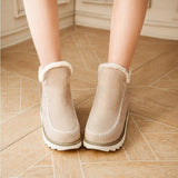 Winter Boots with Plush Women In Anti Slip Platform Wedges Warm Shoes Fur Snow Ankle Mart Lion   