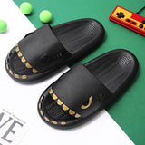 Breathable Men's Slippers Summer Outdoor Slides Massage Flip Flops Non-slip Flat Beach Sandals Shark Sneakers Shoes Mart Lion   