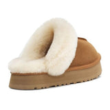 Plush Cotton Slippers Women Flats Shoes Platform Casual Home Suede Fur Warm Slingback Flip Flops Mart Lion   