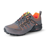 Men's Shoes Sneakers Breathable Outdoor Mesh Hiking Casual Light Sport Climbing Mart Lion K100gray-orange 7 