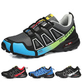 Men Hiking Shoes Outdoor Trail Running Shoes Mesh Breathable Hiking Training Shoes Casual Sports