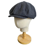 Men's Tweed 8 Panel Hat Baker Caps Retro Gatsby Hats Casual Brand Cap Cabbie Apple Beret MartLion Dark Grey S(54-56CM) 