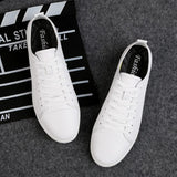 Men's Leather Shoes Hollow Out Sneakers Casual Footwear Lace Up Mart Lion   
