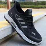 Men's and Women's Spring Single Shoes Couple Walking Breathable Lightweight Sports MartLion A15-Black gray 36 