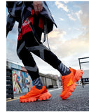 Orange Men's Platform Sneakers Breathable Mesh Casual Low Hip-hop zapatillas hombre MartLion   