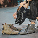 Men's Leather Ankle Boots Winter Warm Plush Snow Outdoor Sneakers Non-slip Winter Moccasins MartLion   
