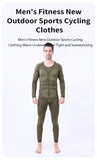 Men's Sport Thermal Underwear Suits Outdoor Cycling Compression Sportswear Quick Dry Breathable Clothes Fitness Running Tracksuits MartLion   