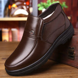 Genuine Leather Shoes Men's Winter Boots Warm Cotton Cold Winter Cow Footwear MartLion   