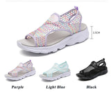 Women Slippers Sandals Fish Mouth Lady Slides Breathable Mesh Mules Shoes Casual Platform Flip Flops MartLion   