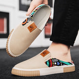 Fujeak Outdoor Flat Casual Slippers Breathable Non-slip Without Heel Slippers Men's Walking Shoes Trendy Half Slippers Mart Lion   