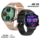 NFC Access Ultra Thin 1.1inch AMOLED Screen HK39 Smart Watch Sports Waterproof Female Cycle BT Call Smartwatch For iOS Android MartLion   