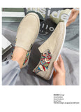 Men's Sneakers Casual Summer Low-top Corduroy Fisherma  Lazy  Slip-on Cloth  Trendy Shoes Tennis Mart Lion   