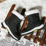 Winter Women Snow Boots Female Outdoor Boots Concise Boots Waterproof Plush Ladies Cotton-padded Shoes MartLion   