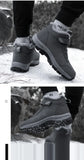 Winter Men's Boots Plush Leather Waterproof Sneakers Climbing Shoes Unisex Women Outdoor Non-slip Warm Hiking MartLion   