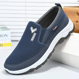 Men's Canvas Shoes with Soft Soles Casual Breathable Sliding Sleeves Cloth Shoes Oxford Sneakers MartLion   