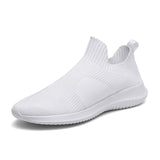 Lightweight Running Shoes Man's Jogging Breathable Sneakers Slip on Loafer Casual Sports Trainers Mart Lion White 39 
