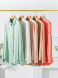 ,Woman Solid Shirts, , Turn Down Collar, White Blouses, Summer Office Lady Top MartLion   