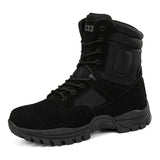 Fujeak Tactical Boots Outdoor Non-slip Snow Men's Military Desert Combat Platform Ankle Shoes Mart Lion Black 39 