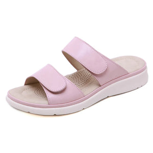 Summer Shoes Women Sandals Soft Flat Beach Sandals Summer Ladies Pink Black MartLion Pink 7 