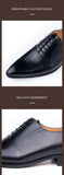 Oxford Brogue Formal Dress Men's Shoes Handmade Genuine Leather Shoes Designer Leather MartLion   