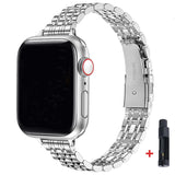 Stainless Steel Strap For Apple Watch Ultra 2 Band 49mm 42mm 44mm Metal Bracelet iWatch Series 9 8 7 6 SE 5 4 3 Women 45mm 41mm MartLion Slive-Tool 38 40 41mm CHINA