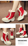 Women Boots Waterproof Snow Boots Warm Plush Winter Shoes Mid-calf Non-slip Winter Female MartLion   