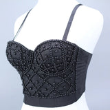 Women Bra Rhinestone Corset Party Clothes Lady Push Up Bra Woman Tops Clothing Gothic Shaper Vintage Bra Underwear MartLion   