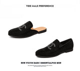 Summer Breathable Slippers Men's Slides Sandals Flat House Shoes Casual Outdoor Flip Flops Leather MartLion   