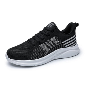 Outdoor Casual Shoes For Men's Running Lightweight Knitting Mesh Breathable Cushioning Sneakers Luxury Brands MartLion black 39 