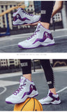 Men's Basketball Shoes Purple Basketball Sneakers Men Women Training Sport Boots Kids Adult Athletic Shoe MartLion