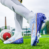 Children's Football Shoes Boots Professional Outdoor Training Match Sneakers Unisex Soccer Mart Lion   