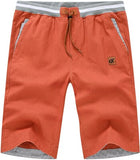 Casual Shorts Soft Sweatpants men's Breathable Clothing Twill Pants Elastic Summer Clothes Drawstring Mart Lion Caramel 30 