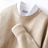 Sweater O-neck Pullovers Men's Loose Knitted Bottom Shirt Autumn Winter Korean Casual Men's Top MartLion   