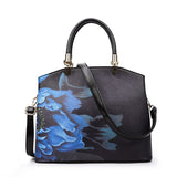 Women Bag Elegant Flower Pattern Handbag Shoulder Luxury Brand Messenger Crossbody Mart Lion Black 29cm11cm21cm 