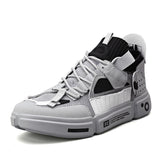 Men's Casual Shoes Couple Sneakers Designer Lace up Lightweight Breathable Trainers Mart Lion Gray S201 36 