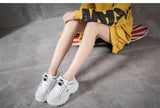 Thick-soled Sneakers Harajuku Retro Old Platform Shoes Casual Breathable Increased White Shoes Femme MartLion   