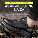 6kv insulated electrician work shoes anti slip anti puncture leather work men's waterproof safety plastic toe cap MartLion   