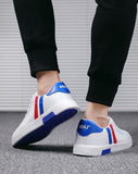 Men's Sneakers Casual Sports White Tenis Masculino Lace-Up Moccasin Trendy Flats Shoes Running Walking Mart Lion   