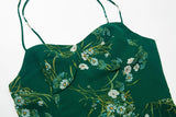 Women Spaghetti Strap Green Midi Dress Summer MartLion   