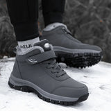 Winter Men Boots Women Leather Waterproof Sneakers Man Casual Shoes MartLion   