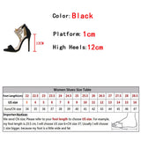 Liyke Color Rhinestone Women's Sandals High Heels Crystal Ankle Strap Summer Open Toe Stripper Shoes Stiletto MartLion   