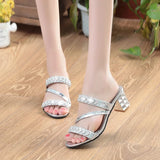 Summer Women Shoes Heel Sandals Peep toe Ladies Shoes High Heel Gold Heels 7cm MartLion Silver 7 