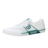 Summer Men's White Shoes Canvas Sneakers Casual Espadrilles Lace-up Mesh Breathable Zapatillas De Hombre MartLion bailv 23612 38 CN