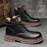 Golden Sapling Work Boots Leather Men's Casual Shoes Leather Tooling Boot Classics Punk Style Men Leisure Shoe MartLion