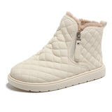 Casual Winter Cotton Shoes Warm Snow Boots Anti-slip Trendy Women's Shoes Lightweight Faux Fur MartLion Beige 35 