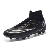 Society Soccer Cleats Trendy Kids Football Boots Outdoor Breathable Men's Shoes Training Footwear Mart Lion Black cd Eur 35 