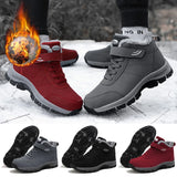 Men's Women Slip On Winter Shoes Waterproof Ankle Boots Winter Snow Hiking Boots Femininas MartLion   