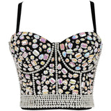 Women Bra Rhinestone Corset Party Clothes Lady Push Up Bra Woman Tops Clothing Gothic Shaper Vintage Bra Underwear MartLion 9-multicolor XL 